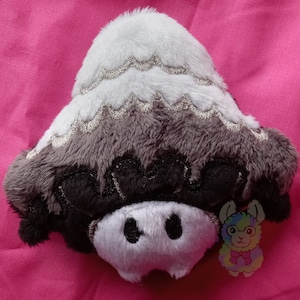 MADE TO ORDER Mushroom Sprite "Inky" Ink-Cap Mushroom Plushie Keychain