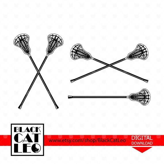 Crossed Lacrosse Stick Cut File Svg Lacrosse Dxf Crosse Etsy