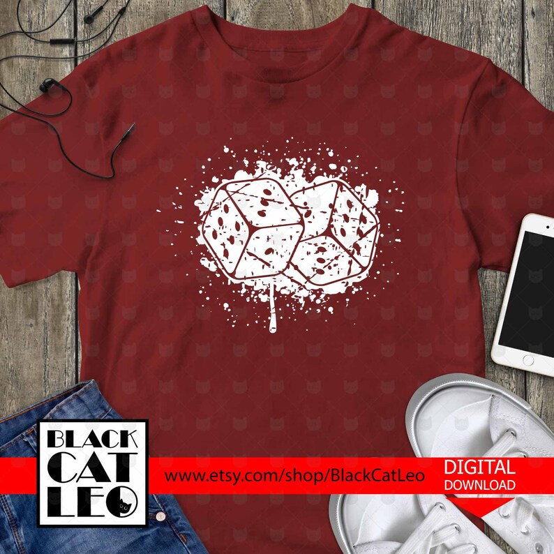 Dice SVG Dice Cut File Distressed Dice Grunge Dice T Shirt Etsy