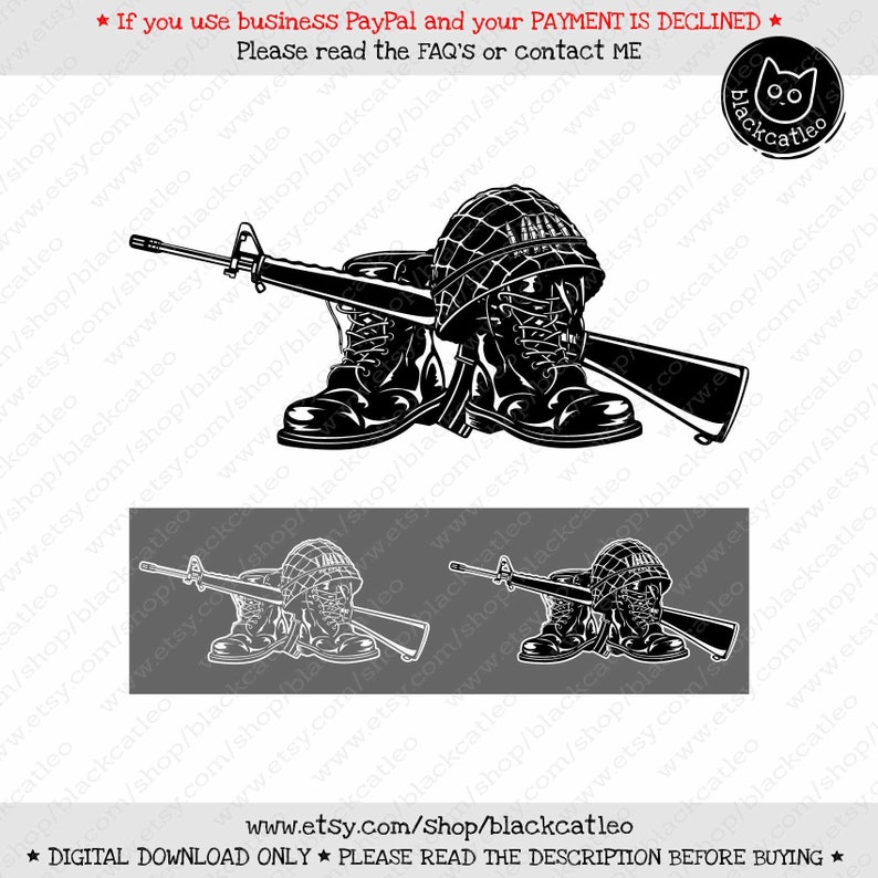 Combat Boot svg Military Helmet Rifle Gun machine Soldeir Etsy