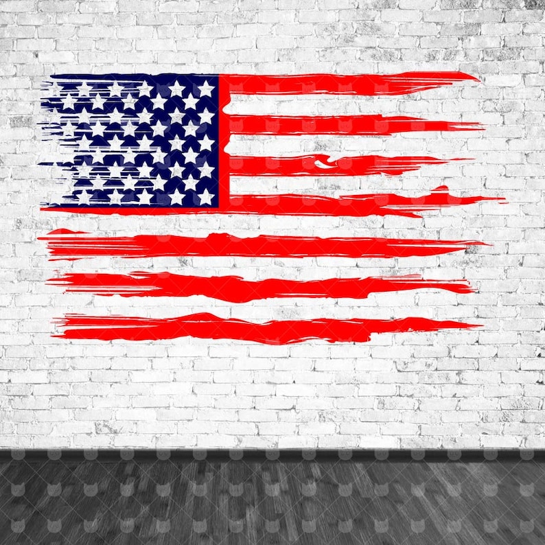Download Patriotic clip art distressed American flag SVG Grunge | Etsy