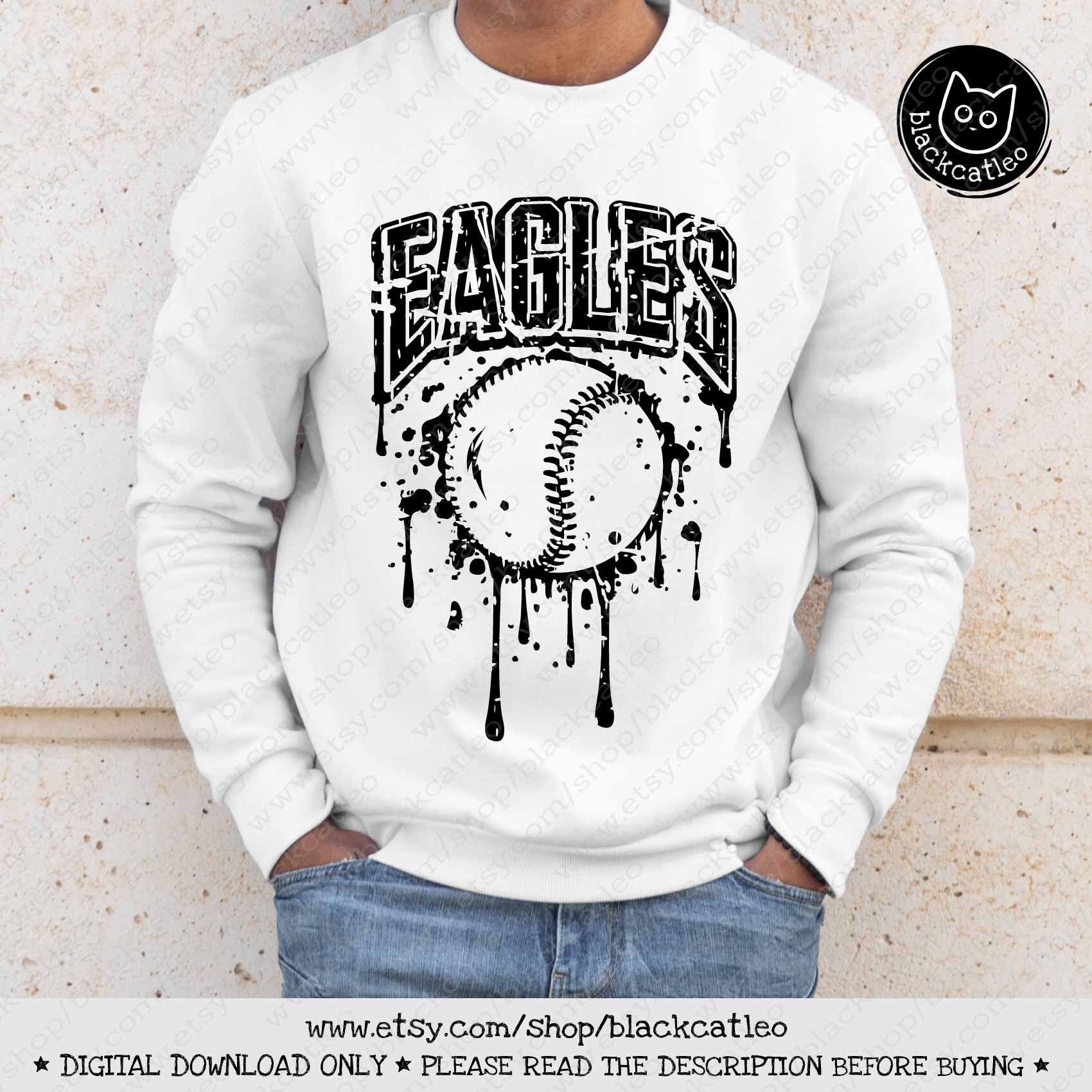 Distressed Eagles Baseball splashes t shirt design PNG Grunge | Etsy