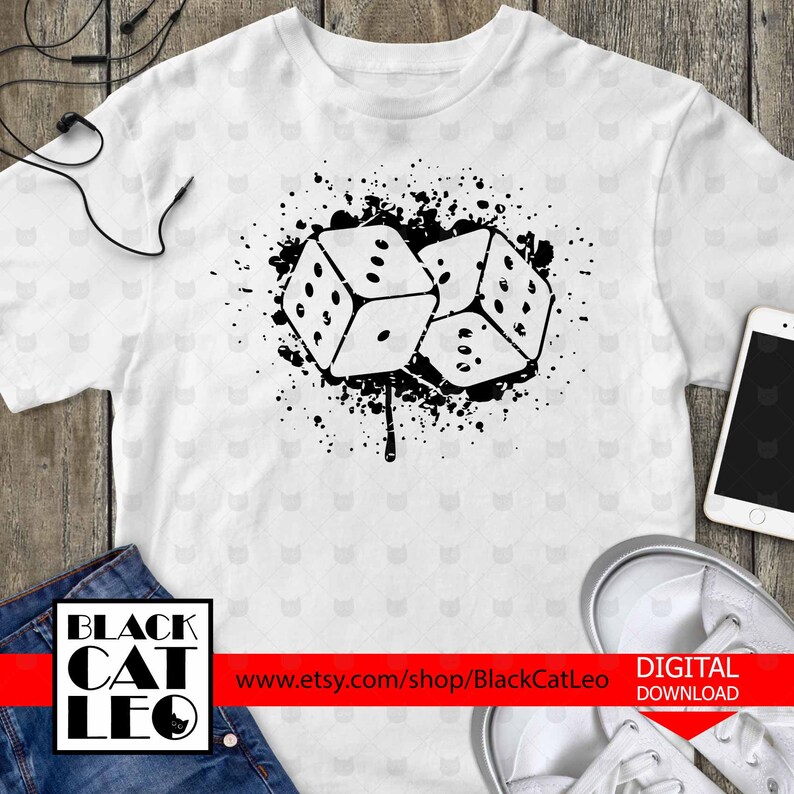 Dice SVG Dice Cut File Distressed Dice Grunge Dice T Shirt Etsy