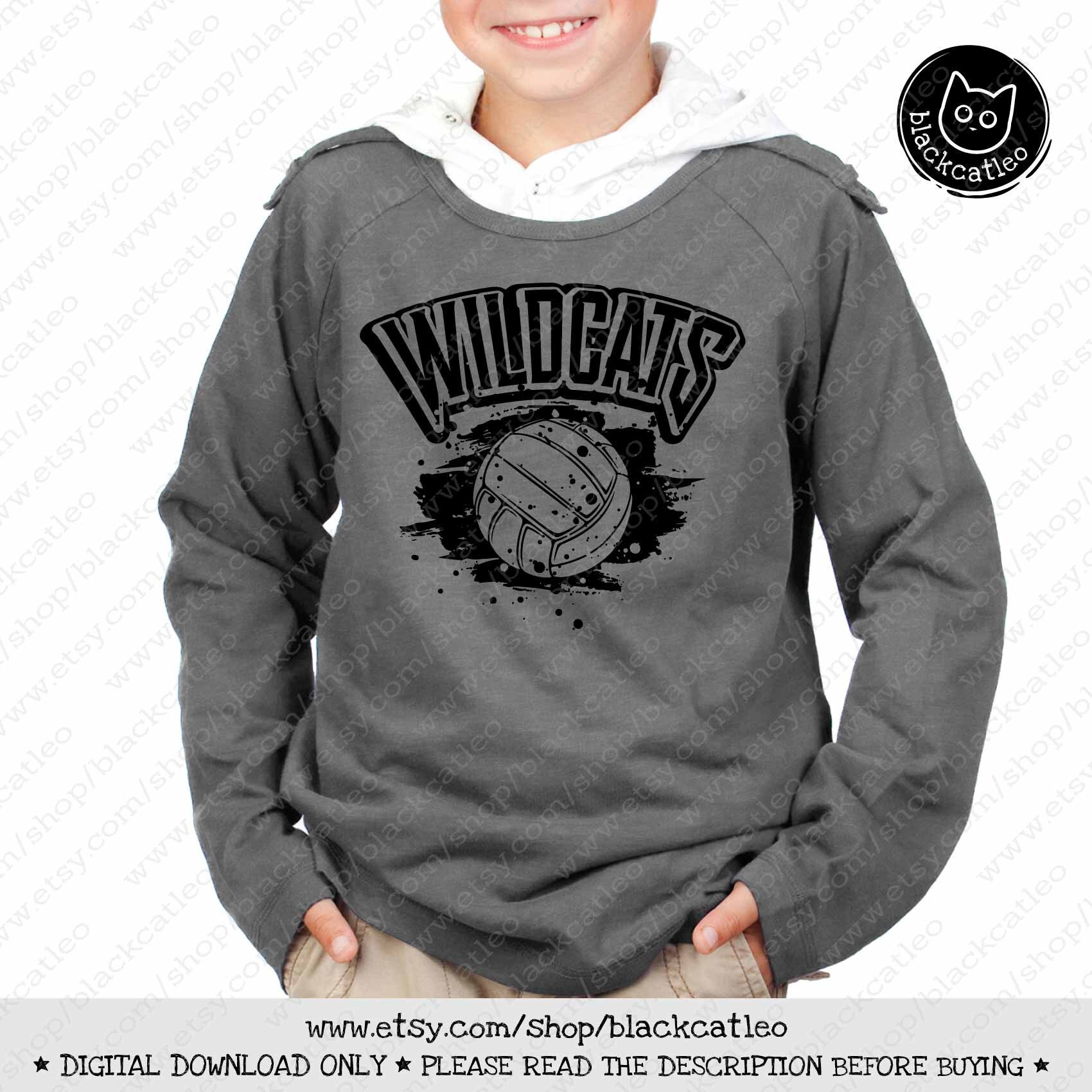 Wildcats Volleyball SVG Wildcats Distressed T Shirt Design Etsy