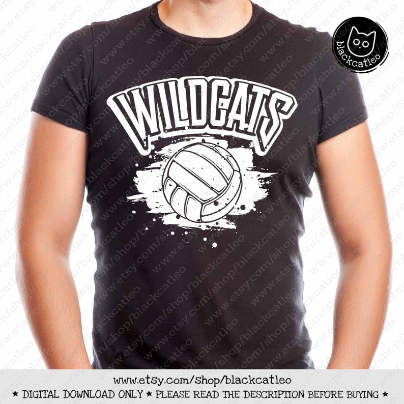 Wildcats Volleyball SVG Wildcats distressed t shirt design ...