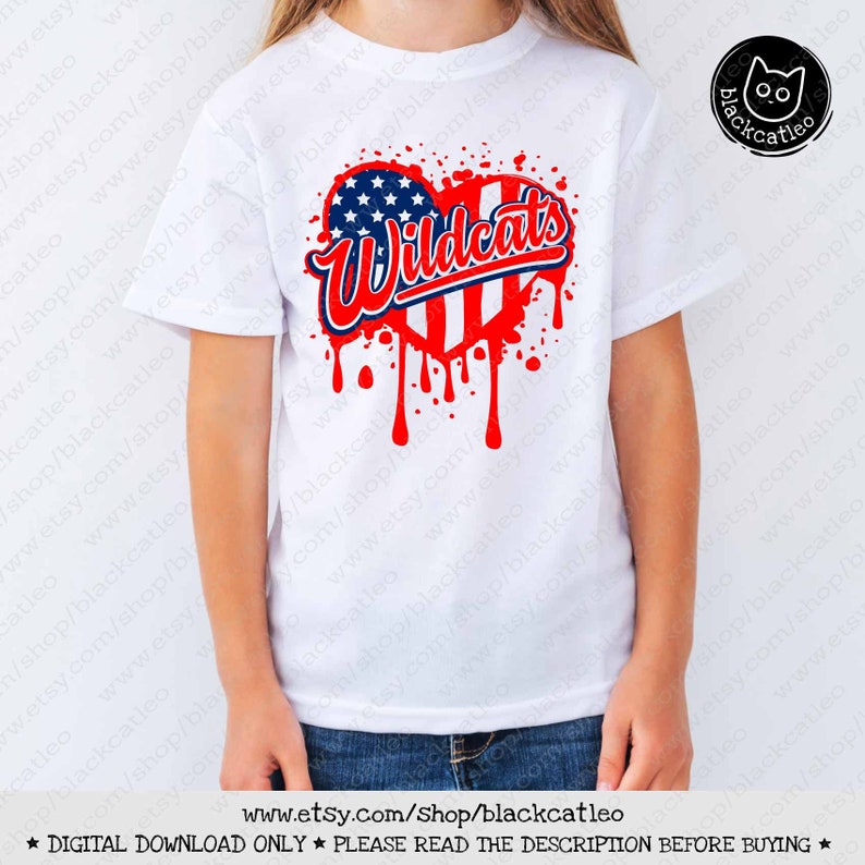 Download Wildcats on dripping heart SVG Love Wildcats t shirt ...