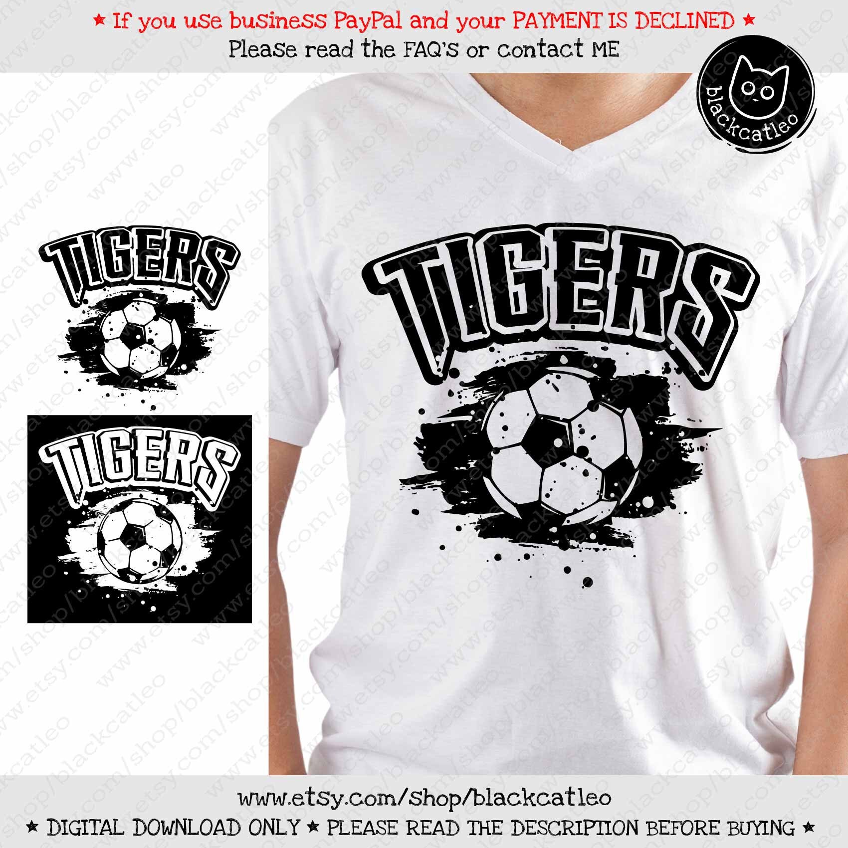 Tigers Soccer SVG Tigers grunge t shirt design PNG Soccer Etsy