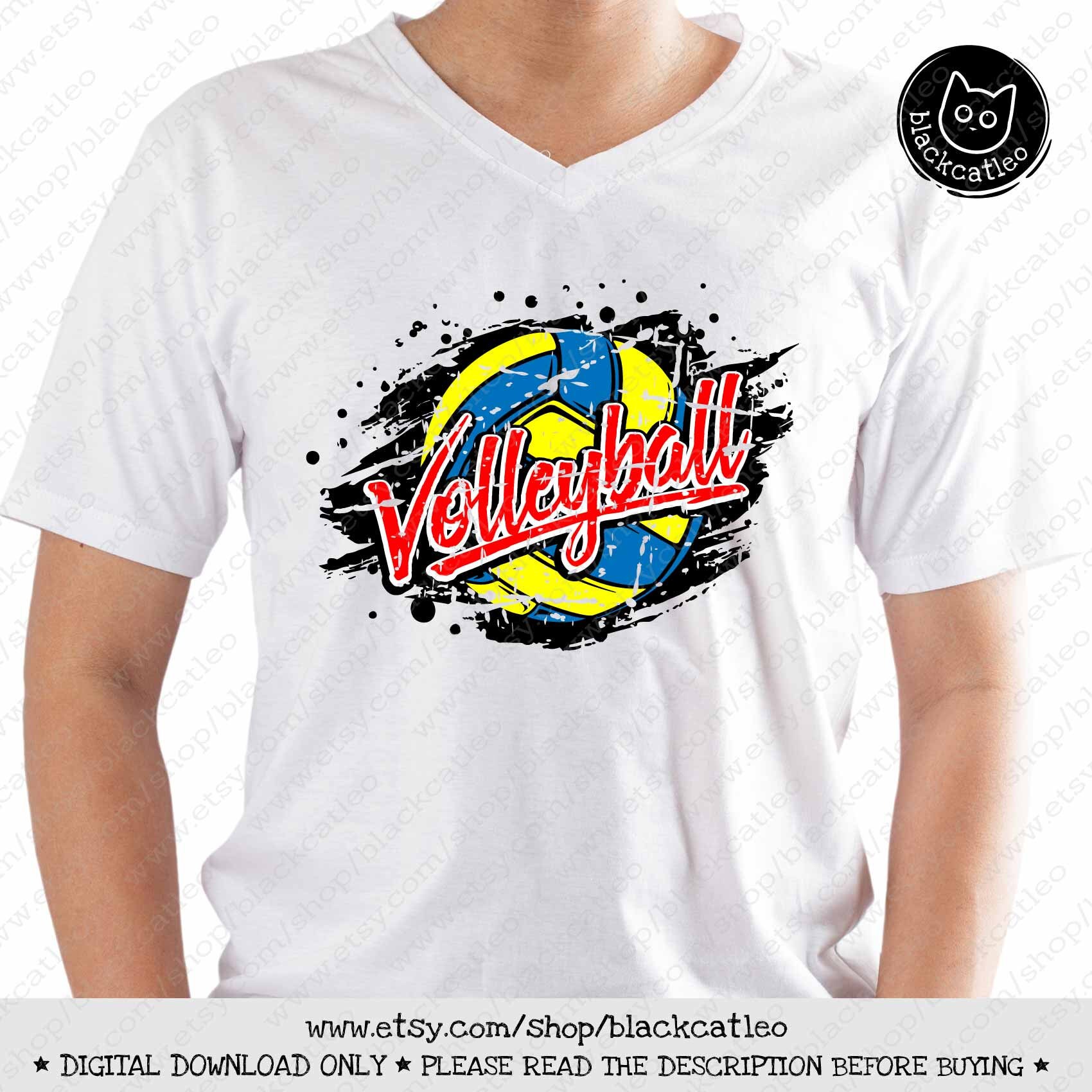 Volleyball t shirt design svg Sport Vector clipart dxf Etsy