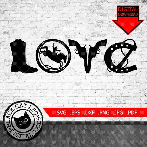 Cowboy Svg Love Cowboy Svg Cowboy Cut File American Cowboy Etsy