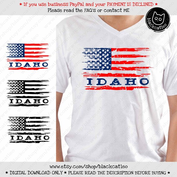 Idaho American Flag T-Shirt