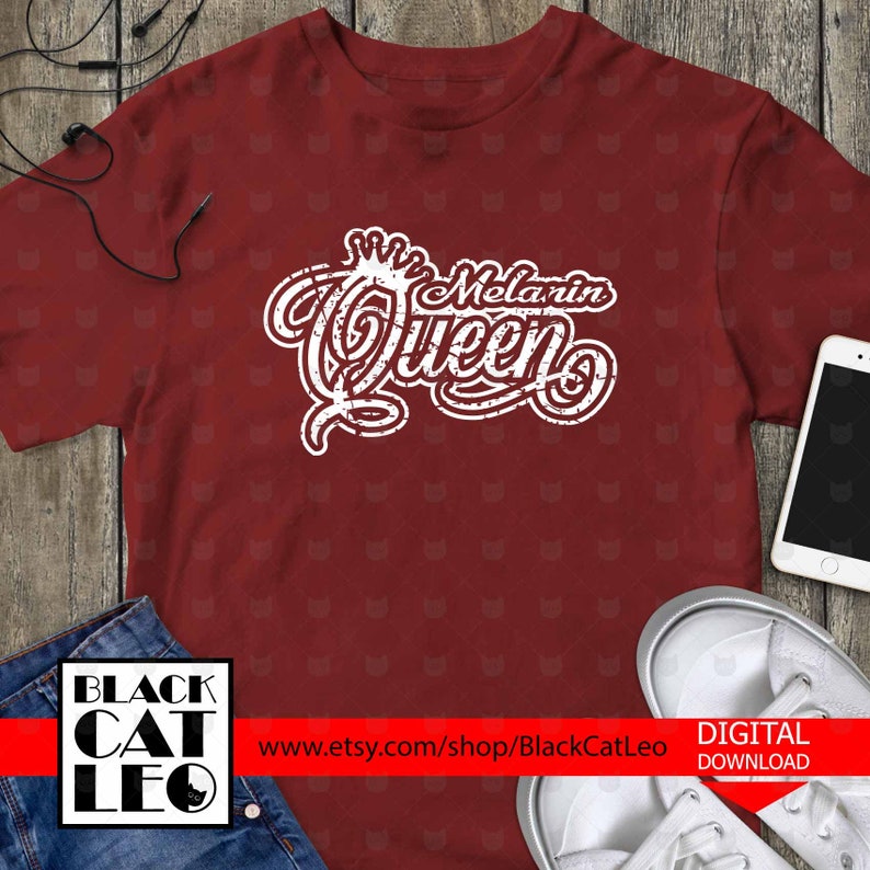 Download Melanin Queen cut file SVG Distressed Melanin t shirt ...