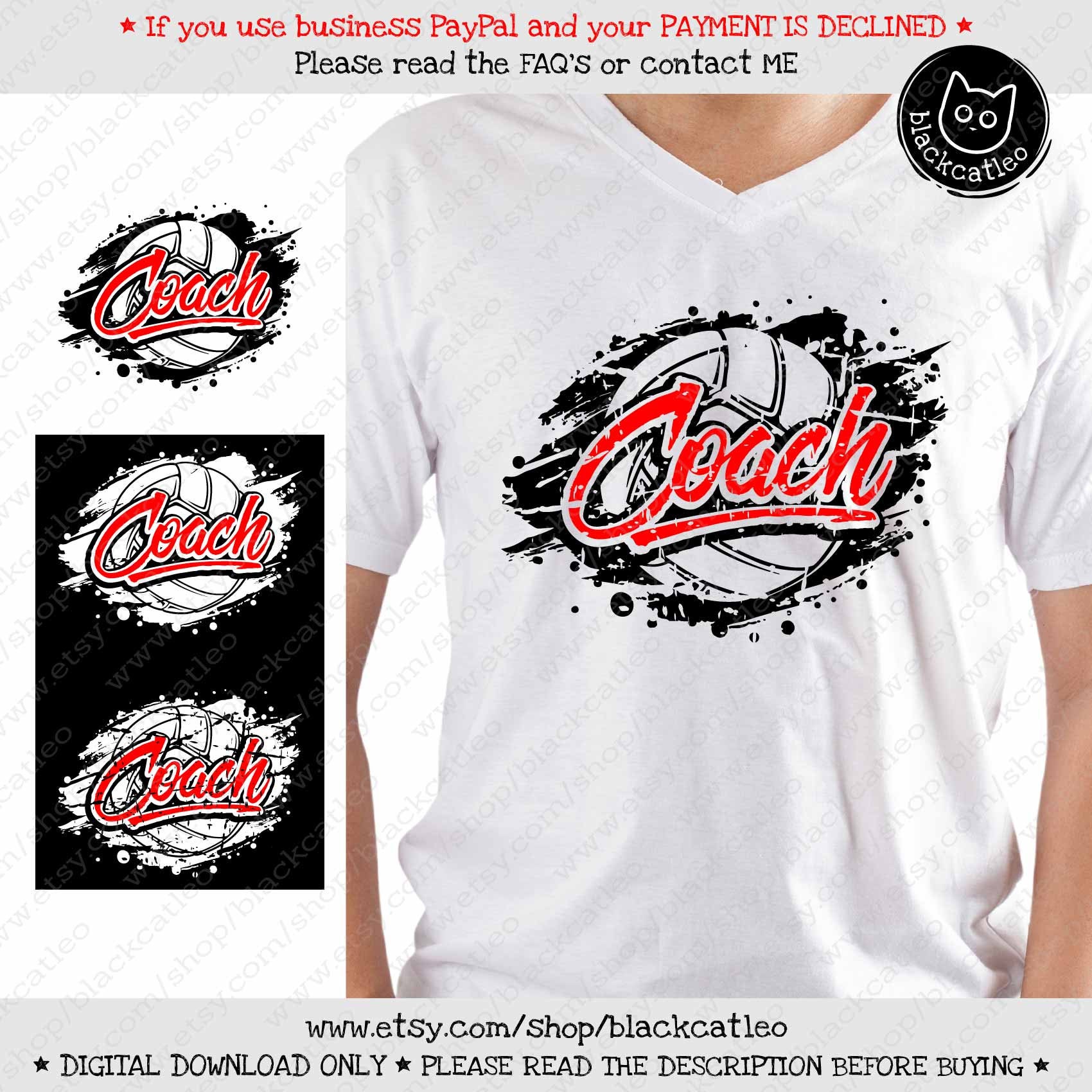 Coach svg cut file Volleyball COACH t shirt design png | Etsy