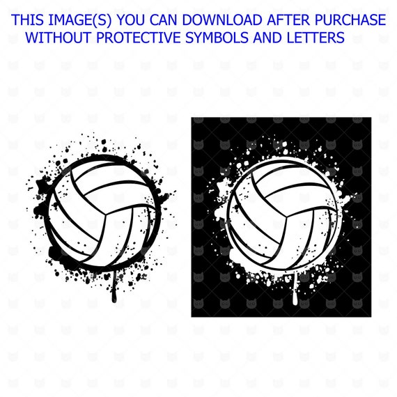 Volleyball Ball With Splashes Svg Sport Vectorclip Art Etsy