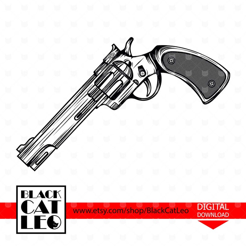 Revolver Svg Revolvers Cut File Gun Svg Clip Art Cowboy Etsy