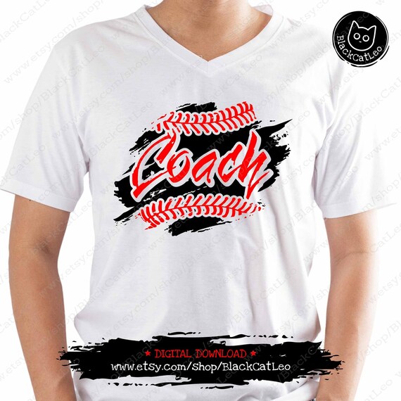 Baseball COACH t shirt design sublimation png Grunge Softball Etsy
