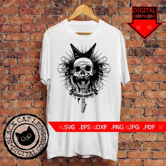 Download Skull Svg Hard Rock Svg Vector Grunge Hard T Shirt Design Etsy