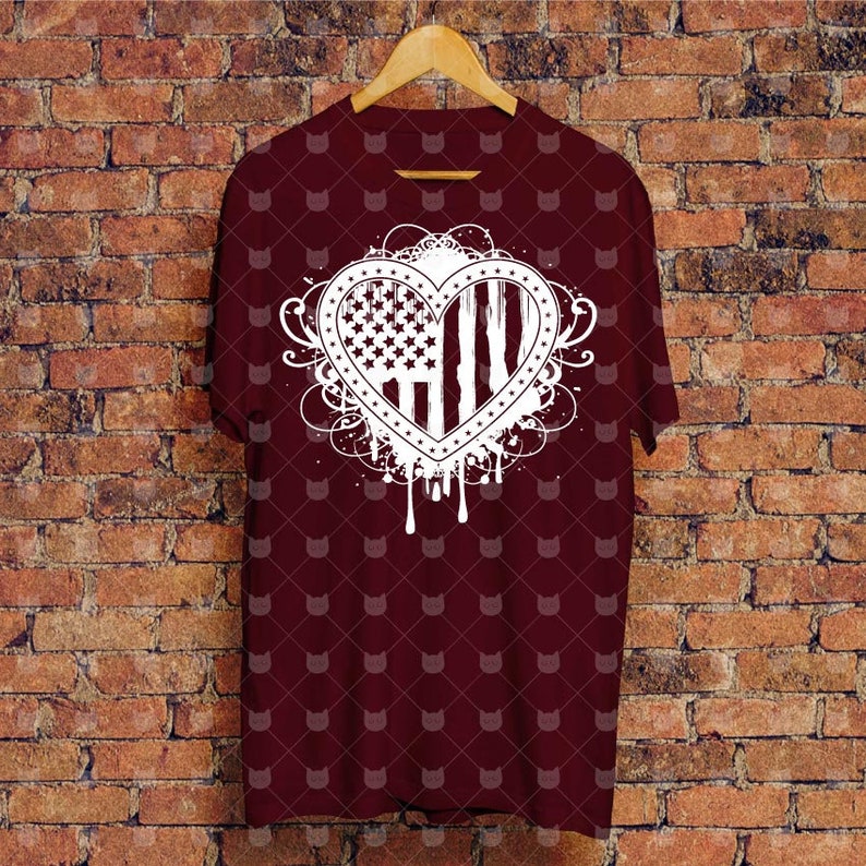 Download Heart svg Patriotic clip art Heart & distressed American ...