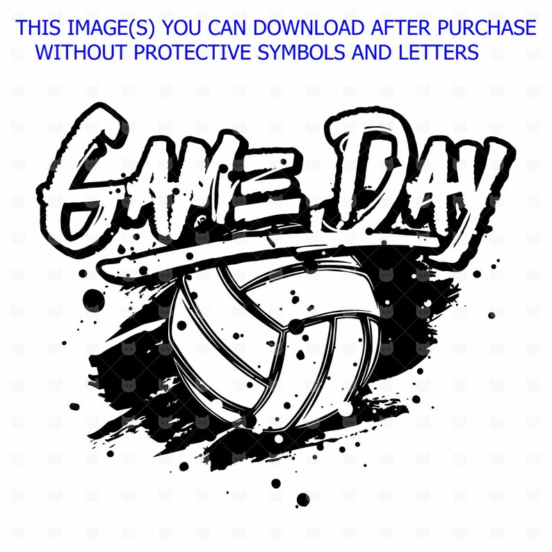 Game Day on volleyball ball t shirt design sublimation png Etsy