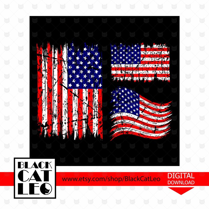 Download America flag svg Distress flag svg Patriotic clip art | Etsy