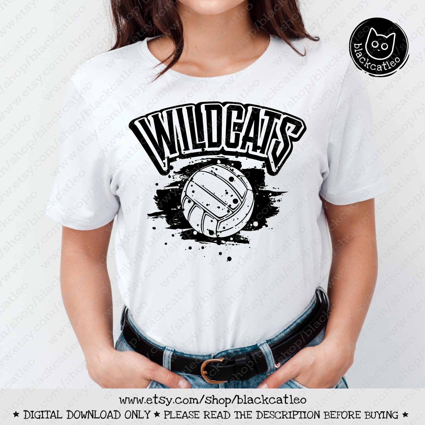 Wildcats Volleyball SVG Wildcats Distressed T Shirt Design Etsy