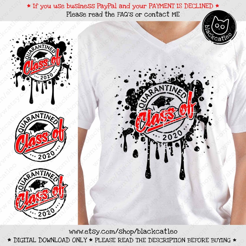 Download Class of 2020 Quarantined svg Distressed Senior t shirt | Etsy