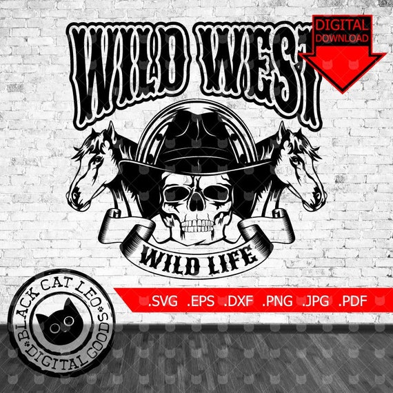 Cowboy Svg Skull Svg Skull In Hat Vector Cowboy T Shirt Etsy