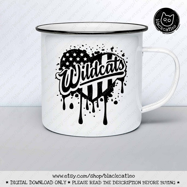 Download Wildcats on dripping heart SVG Love Wildcats t shirt ...