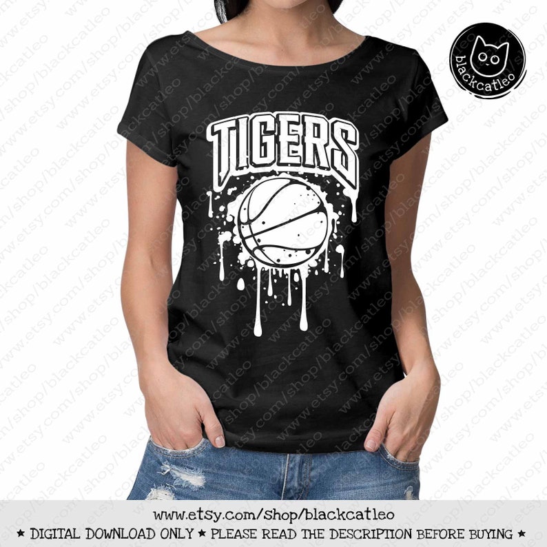 Tigers SVG cut file Basketball grunge t shirt design PNG ...