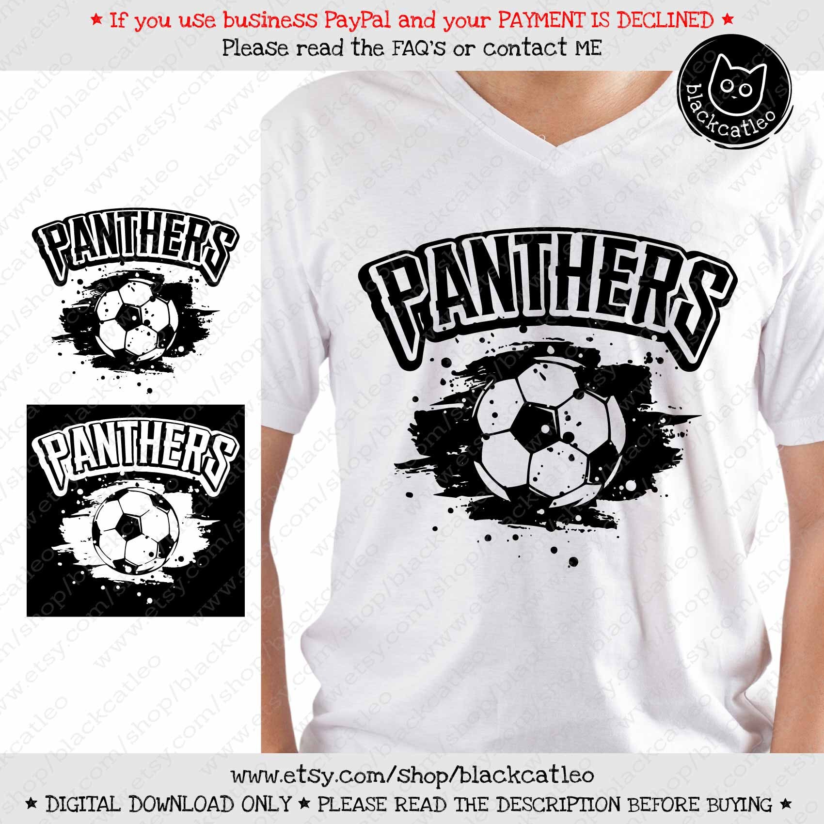 Panthers Soccer SVG Grunge Panthers t shirt design PNG Etsy