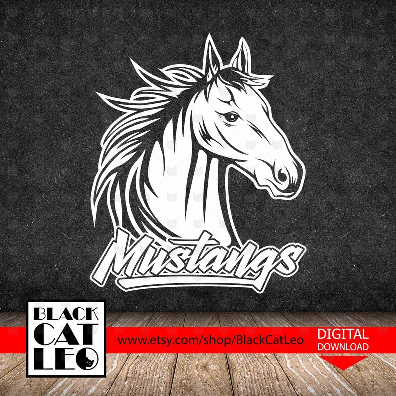 Download Mustangs Cut File SVG Vector t shirt design Mustangs | Etsy