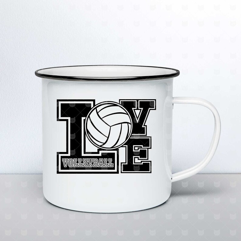 Download Love Volleyball svg Vector Volleyball clip art Grunge | Etsy