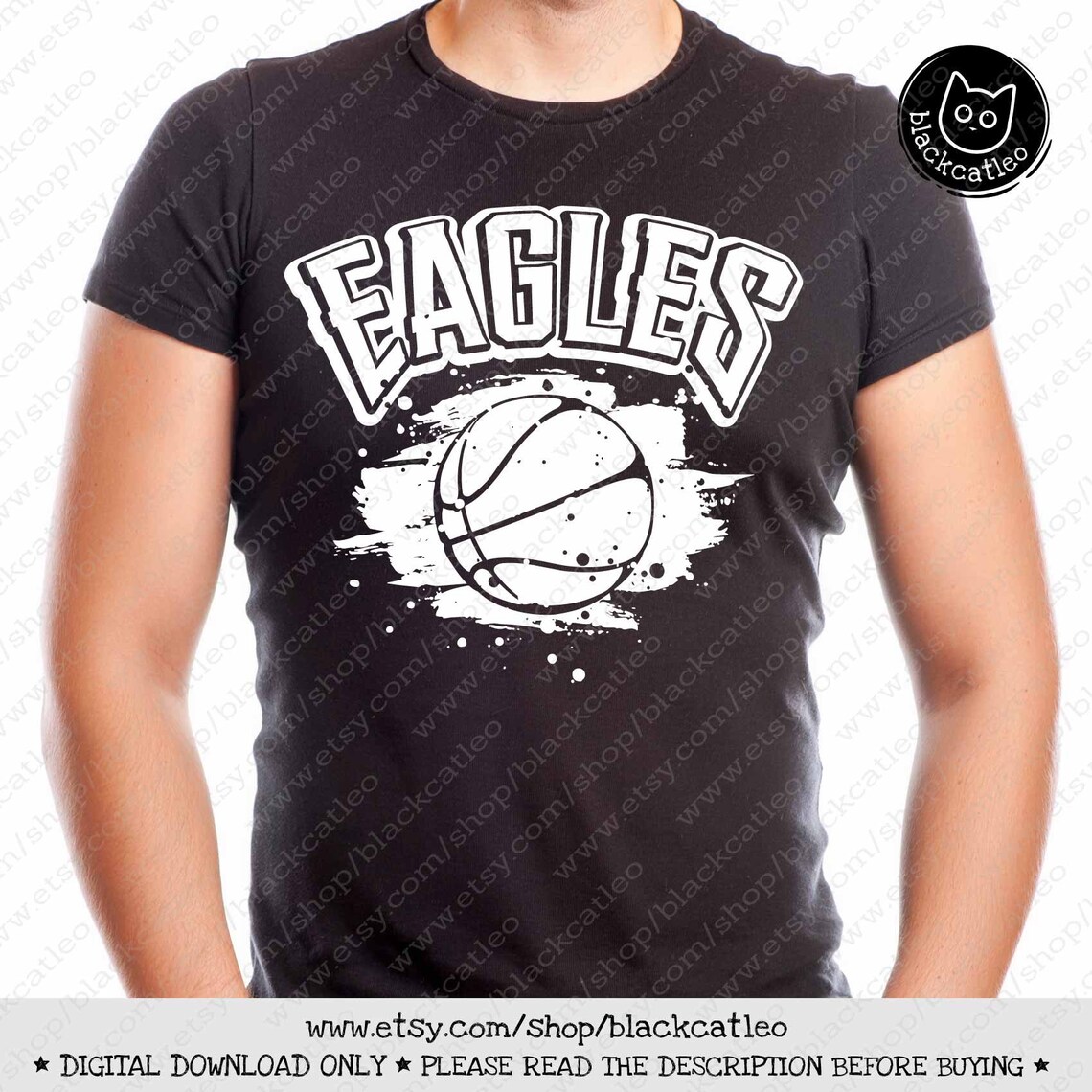 Grunge Eagles Basketball t shirt design PNG Eagles SVG cut Etsy