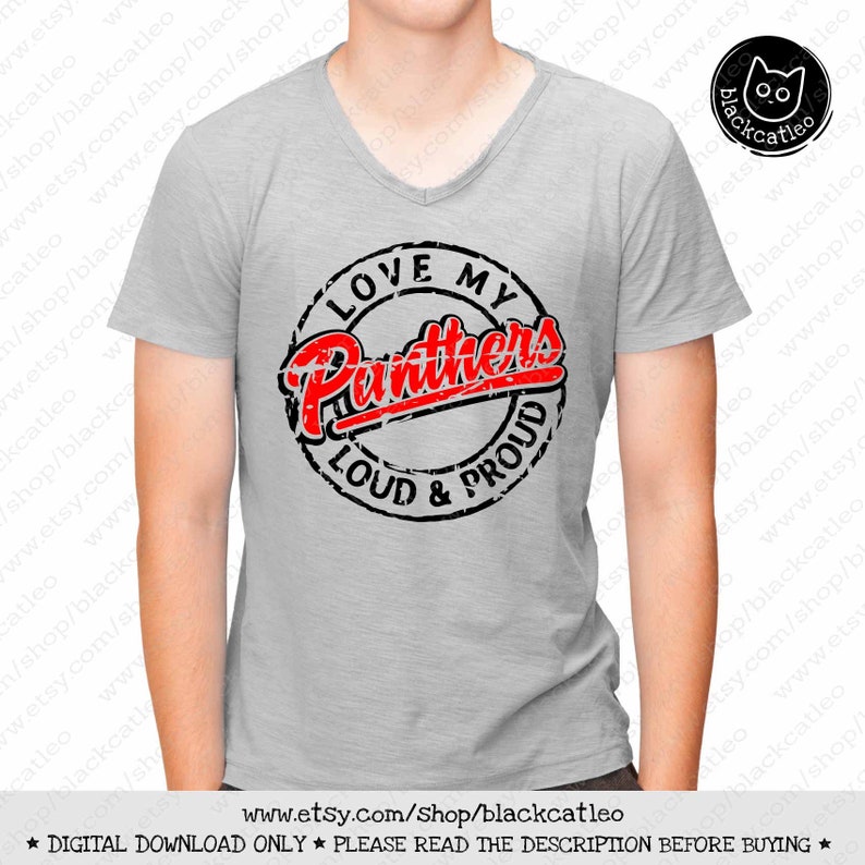 Download Love Panthers SVG Distressed Love my Panthers t shirt ...