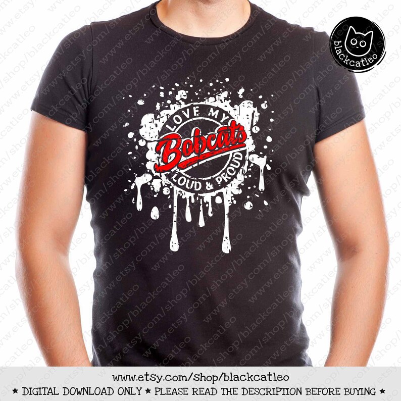 Stamp Love My Bobcat Loud and Proud Cut File Svg Bobcats Etsy