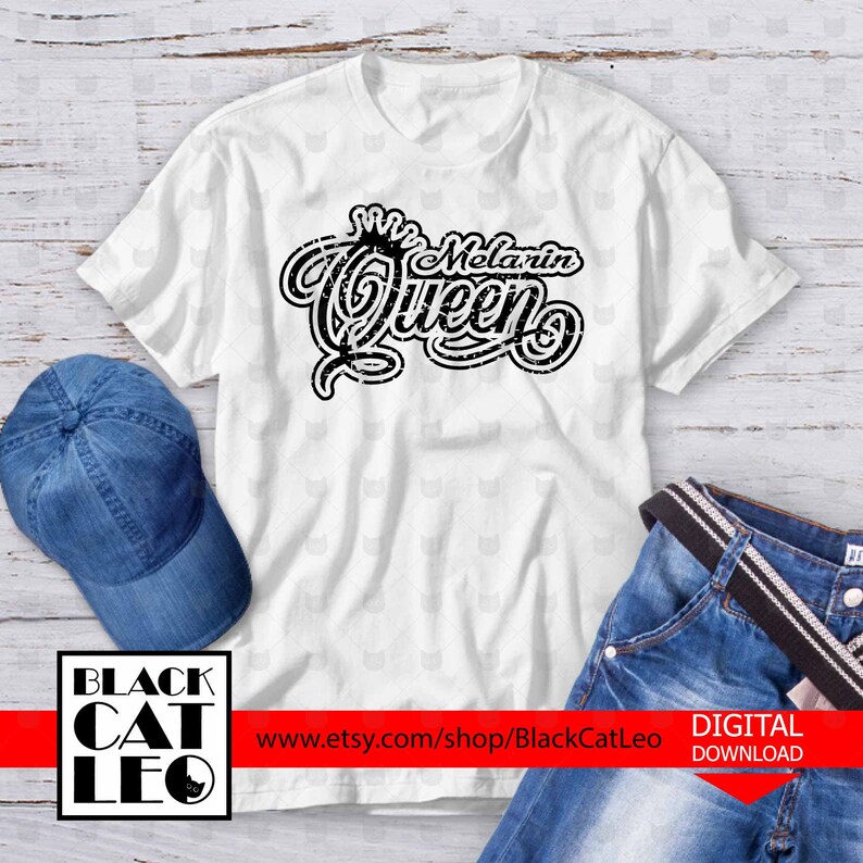 Download Melanin Queen cut file SVG Distressed Melanin t shirt ...
