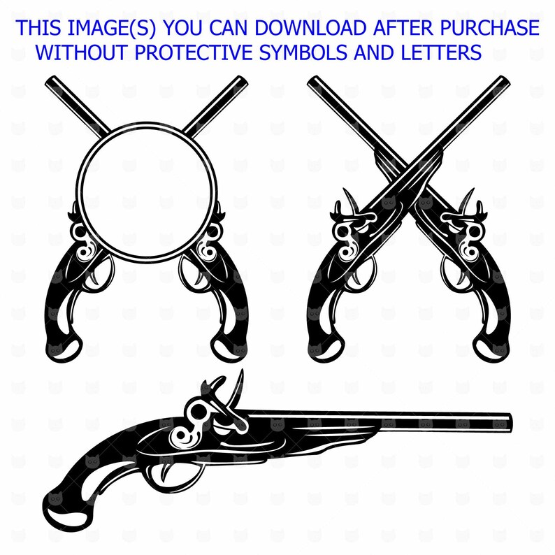 Flintlock pistol cut file svg Musket cut file svg Vintage Etsy