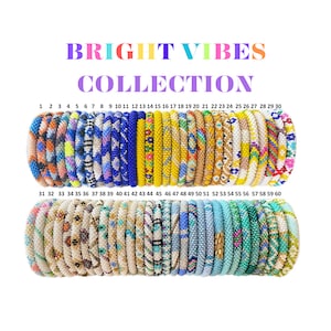 Unisex Rollover Beaded Crochet Bracelets | Seed Bead Bracelet | Glass Bead Bangle | Nepali Bracelet For Women | Stackable Bracelet