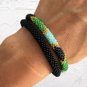 Perlen Armband Set für Frauen, Perlen Armbänder, Nepal Handgemachte Armbänder, Arm Candy, Stapel Armbänder, Gerollt Armband, Floral Armband