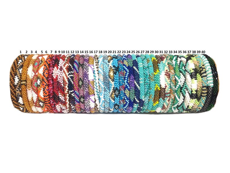 8 Extended Nepal Beaded Bracelet Handmade glass Etsy