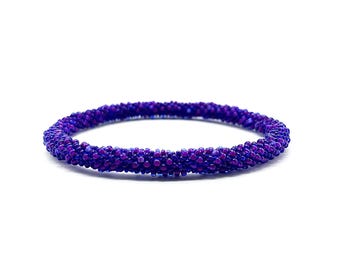 Bracelets de perles pour femmes. Bracelet en perles de verre. Népal fait main sans fermoir perles roulées poignet porter crochet unisexe bracelet bijoux idée cadeau.