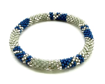 Beaded Rolled Bracelet | Nepal Handmade Bangle | Crochet Seed Bead Bracelets | Glass Beads Bracelet For Her | Beautiful Design Rope Bracelet