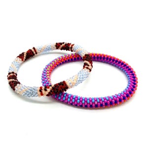 Bead Bracelet Set for Women, Seed Bead Bracelets, Nepal Handmade Bracelets, Arm Candy, Stacking Bracelets, Beautiful present Bracelets, Pink