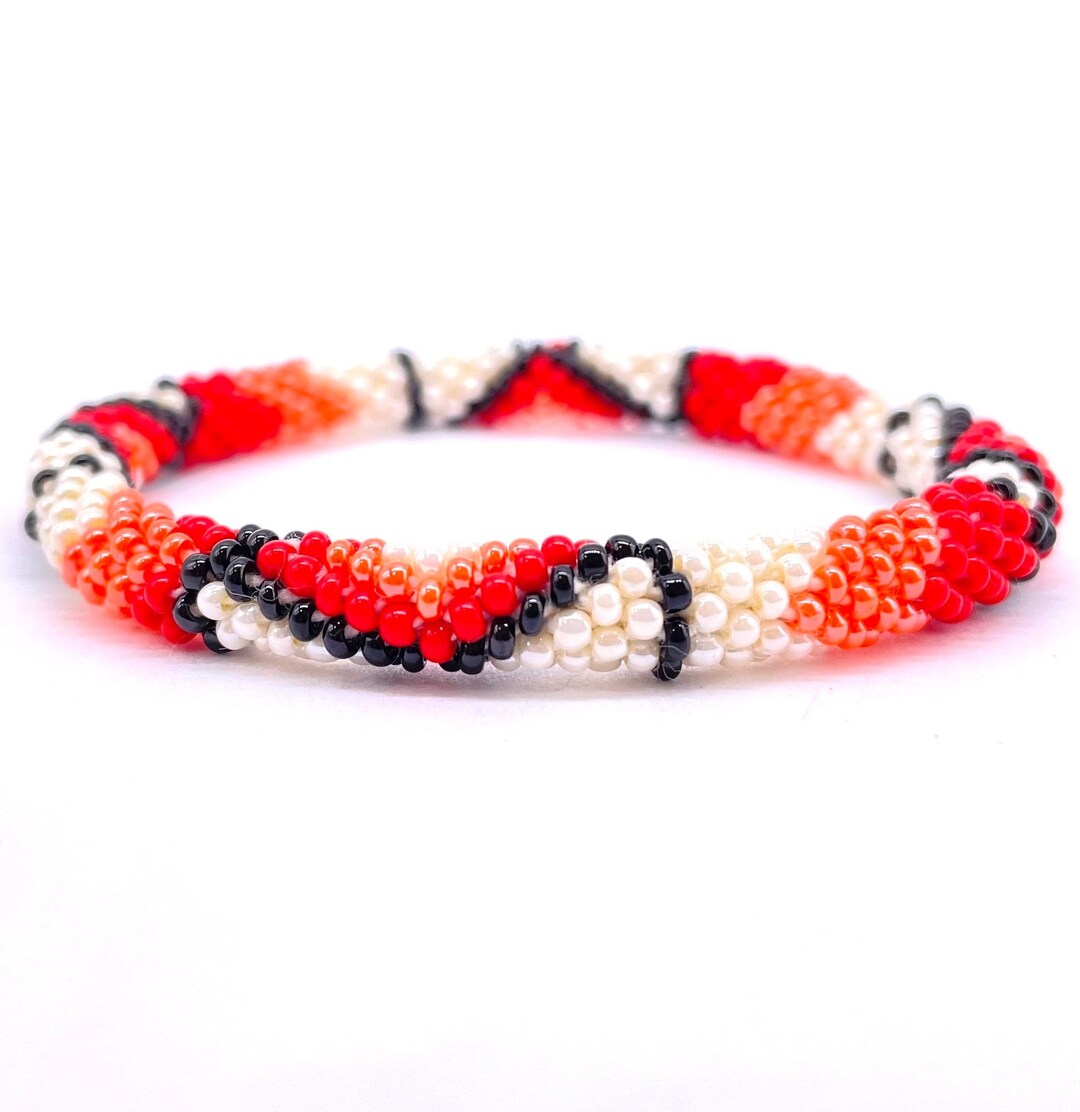 Beaded Bracelet, Glass Bead Bracelet, Seed Bead Bracelet, Nepal