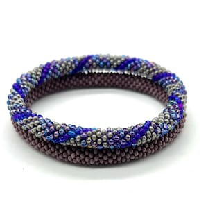 Bead Bracelet Set for Women, Seed Bead Bracelets, Nepal Handmade Bracelets, Arm Candy, Stacking Bracelets, Rolled Bracelet, Floral Bracelet