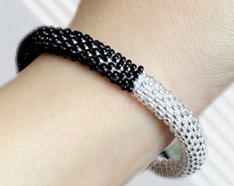 Beaded Bracelet For Women, Glass Beads Bracelets, Nepal Bracelet, Beads Bracelet, Rollover Jewelry Gift, Bead Crochet Bracelet Made By Women