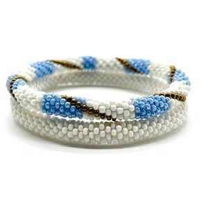 Bead Bracelet Set for Women, Seed Bead Bracelets, Nepal Handmade Bracelets, Arm Candy, Stacking Bracelets, Rolled Bracelet