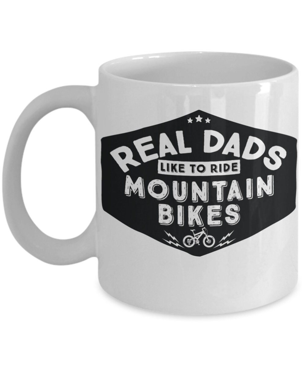 Mountain Bike Dad Cool Gift Idea For Biking Fathers White - Il Fullxfull.1734184475 56so