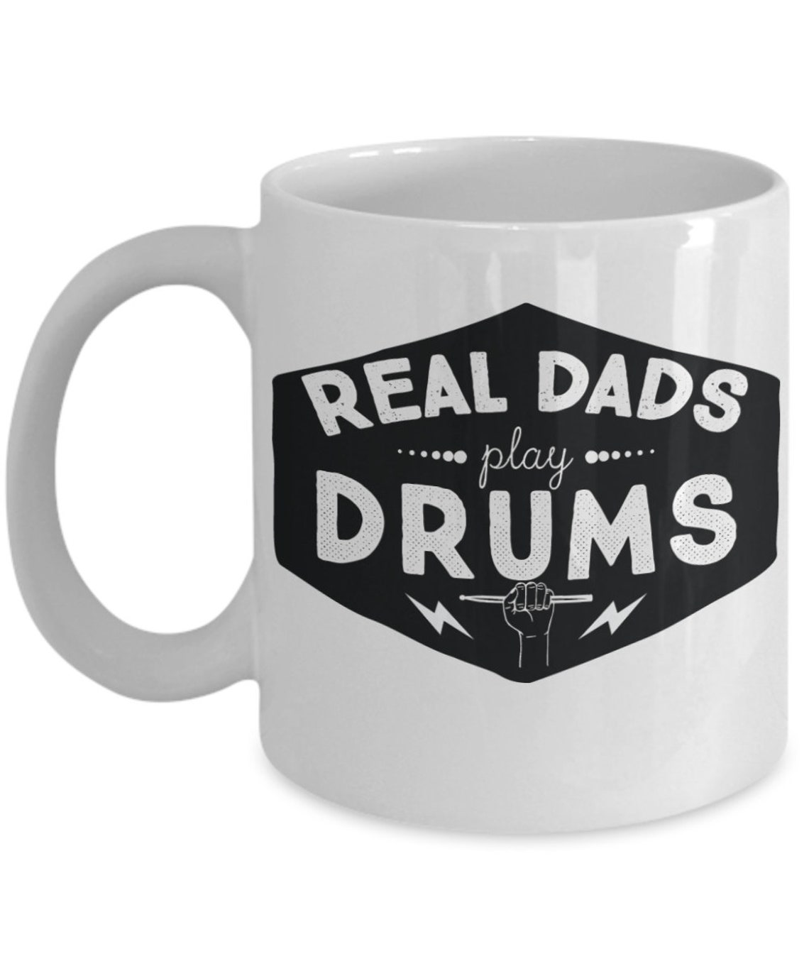 Drummer Dad Cool Fun Gift Idea for the Best Drumming Fathers White