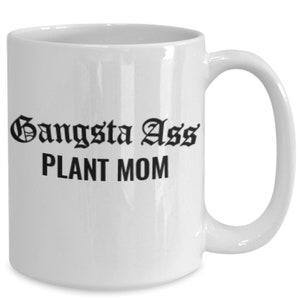 Tazza con scritta &quot;Piante mamma&quot; - divertente tazza da caffè e tè in ceramica - fantastica idea regalo carina, unica e sarcastica per la festa della mamma o per il compleanno