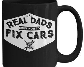 Mechanic Dad Mug: Funny Black Ceramic Coffee Cup